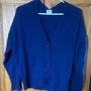 Elegant An’ge Navy Button-Up Cardigan